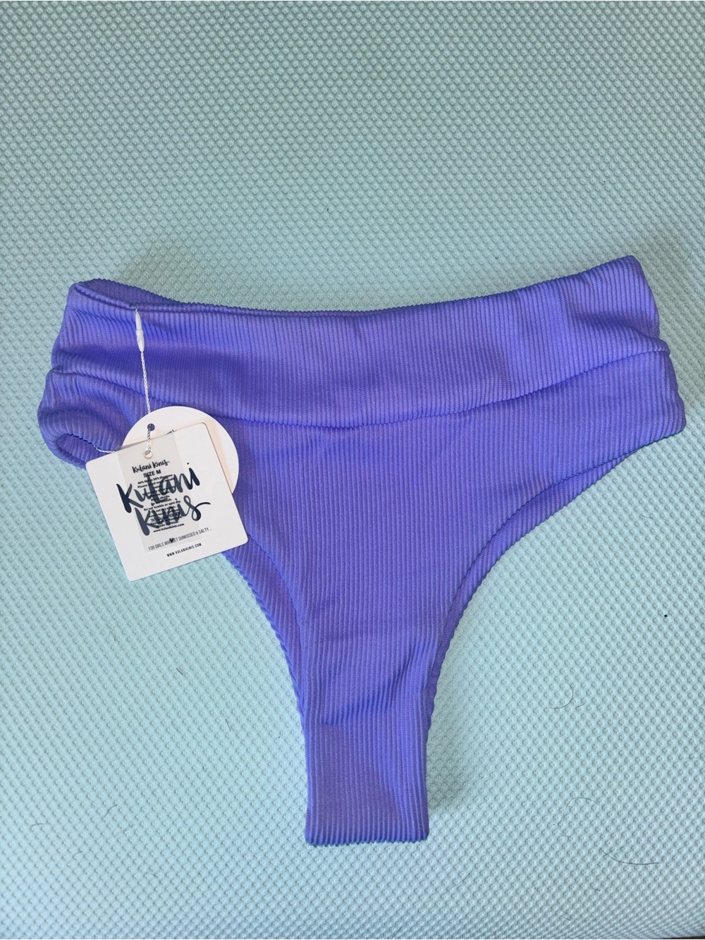 Kulani Kinis Ribbed Purple Bikini Bottom